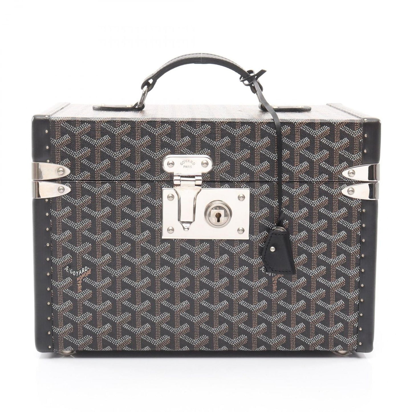 Goyard Suitcase Sardaigne Vanity Case Black Canvas Leather