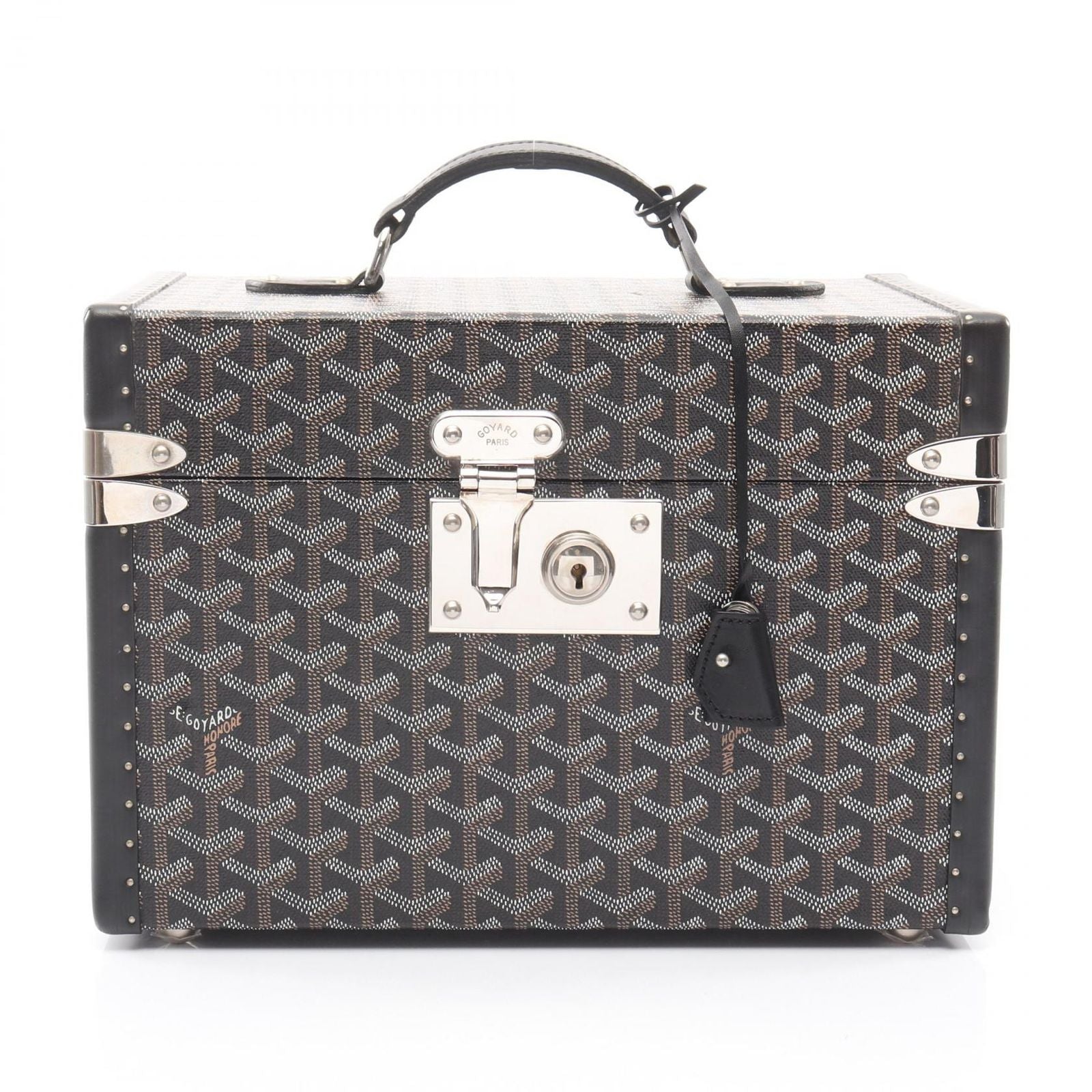 Goyard Suitcase Sardaigne Vanity Case Black Canvas Leather