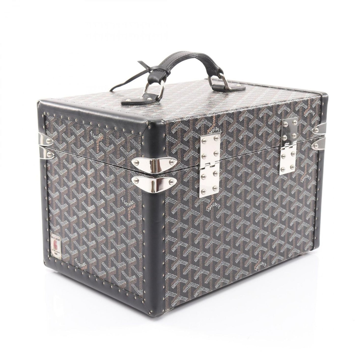 Goyard Suitcase Sardaigne Vanity Case Black Canvas Leather — view 2