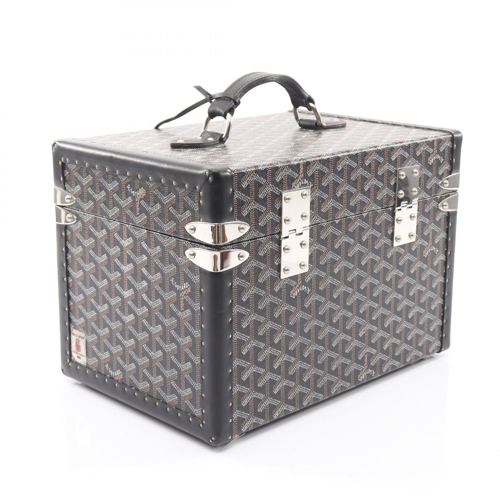 Goyard Suitcase Sardaigne Vanity Case Black Canvas Leather — view 2