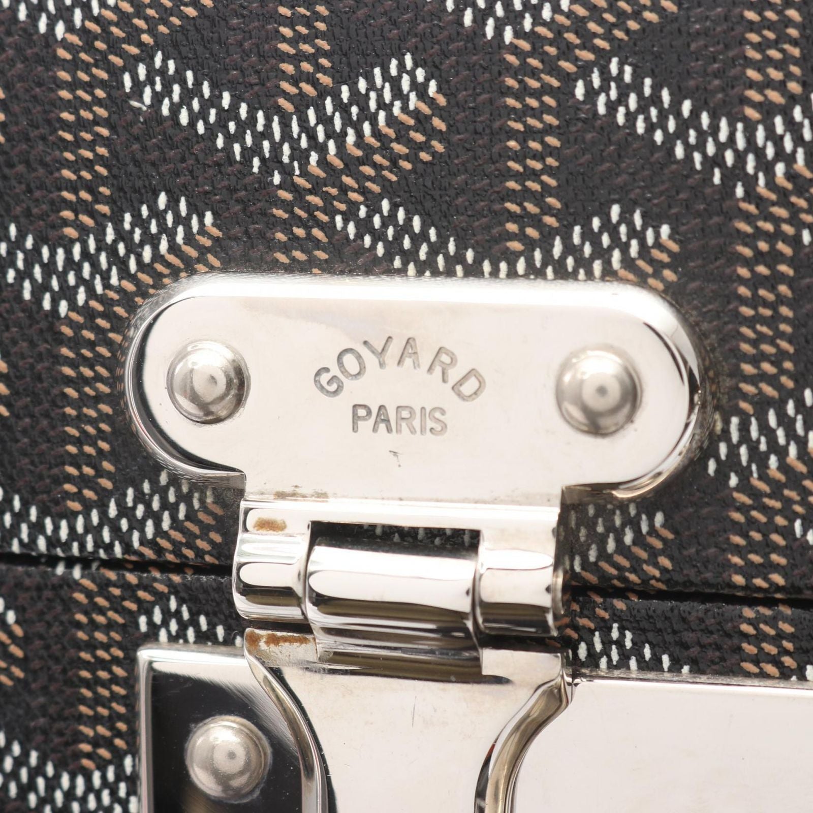 Goyard Suitcase Sardaigne Vanity Case Black Canvas Leather — view 4