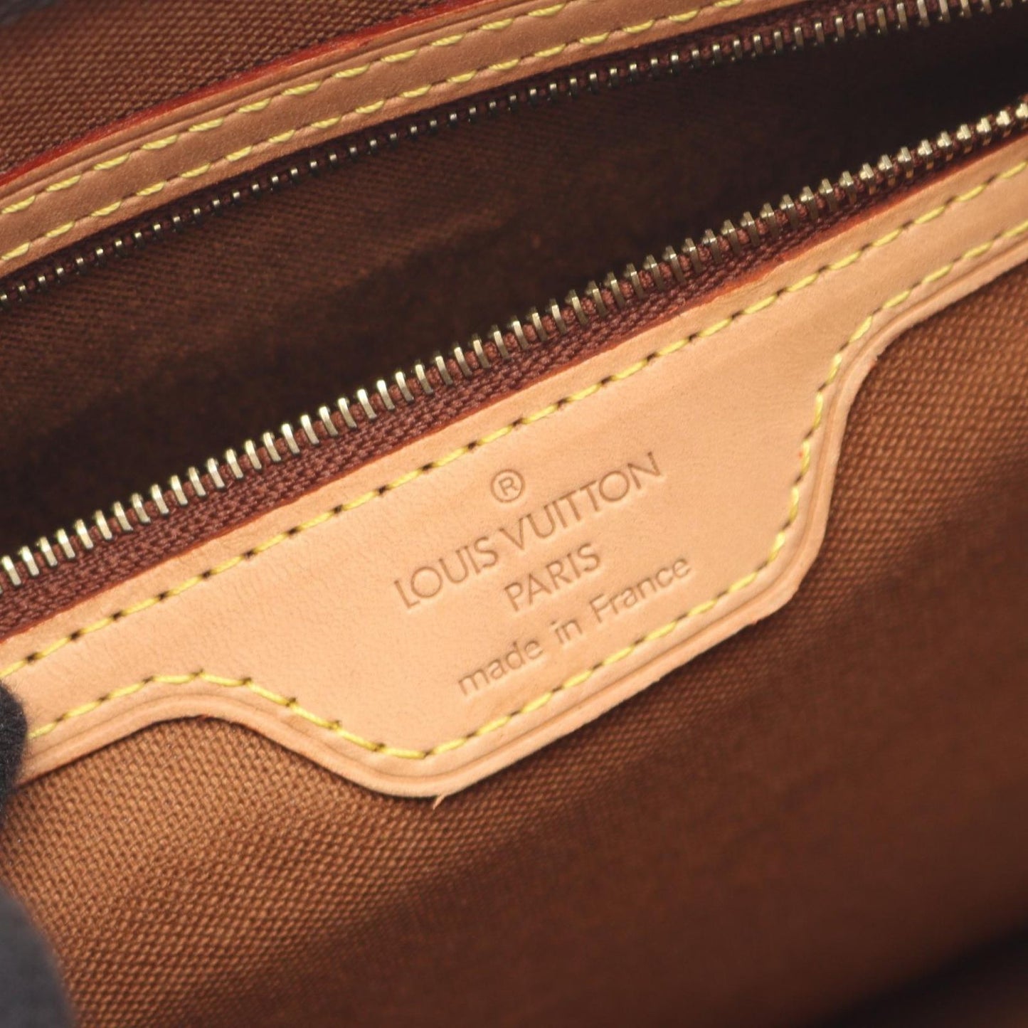 Louis Vuitton Shoulder Bag Cabas Piano Canvas Leather — view 4