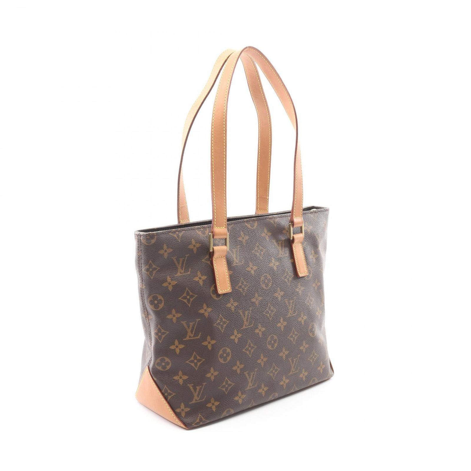 Louis Vuitton Shoulder Bag Cabas Piano Canvas Leather — view 2