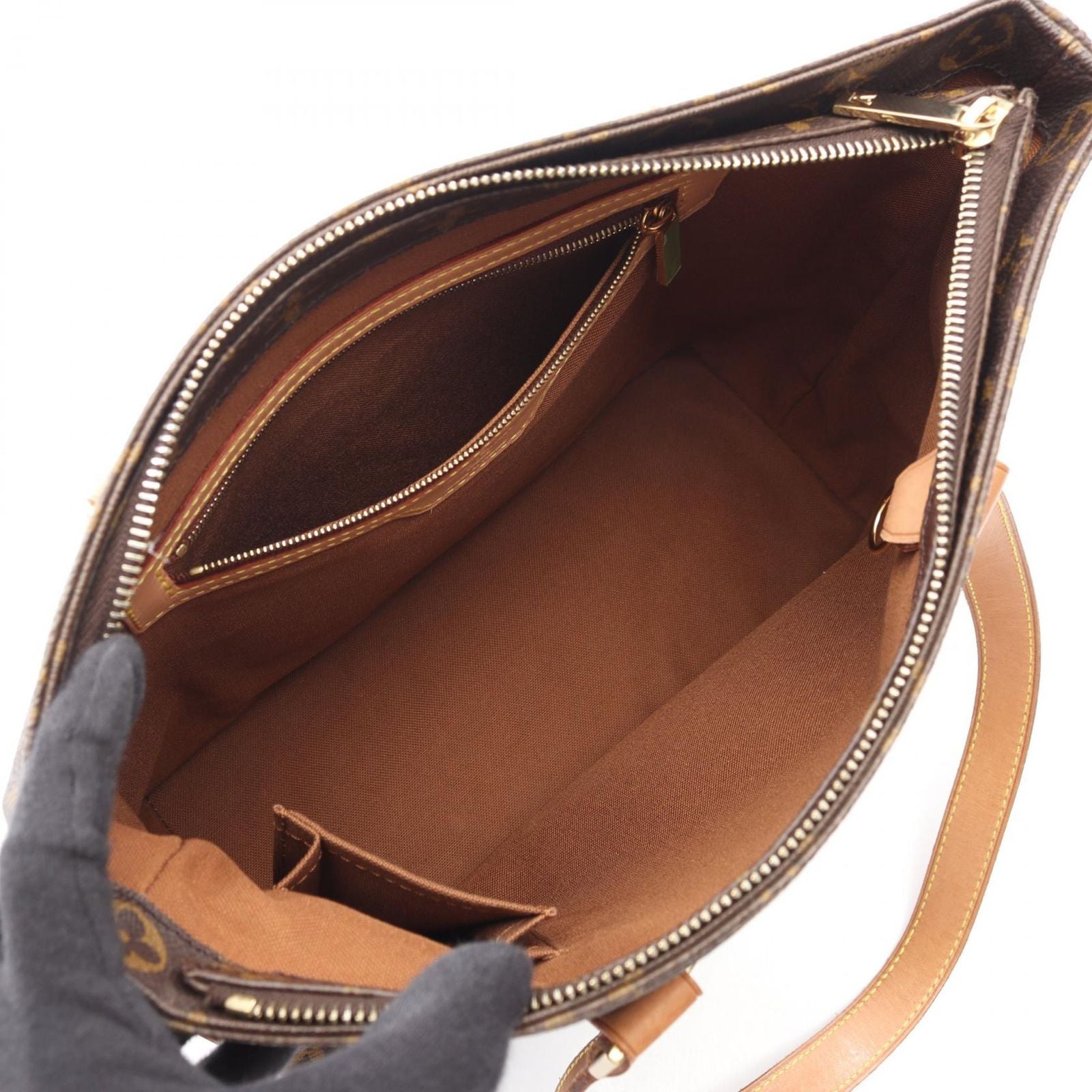 Louis Vuitton Shoulder Bag Cabas Piano Canvas Leather — view 3