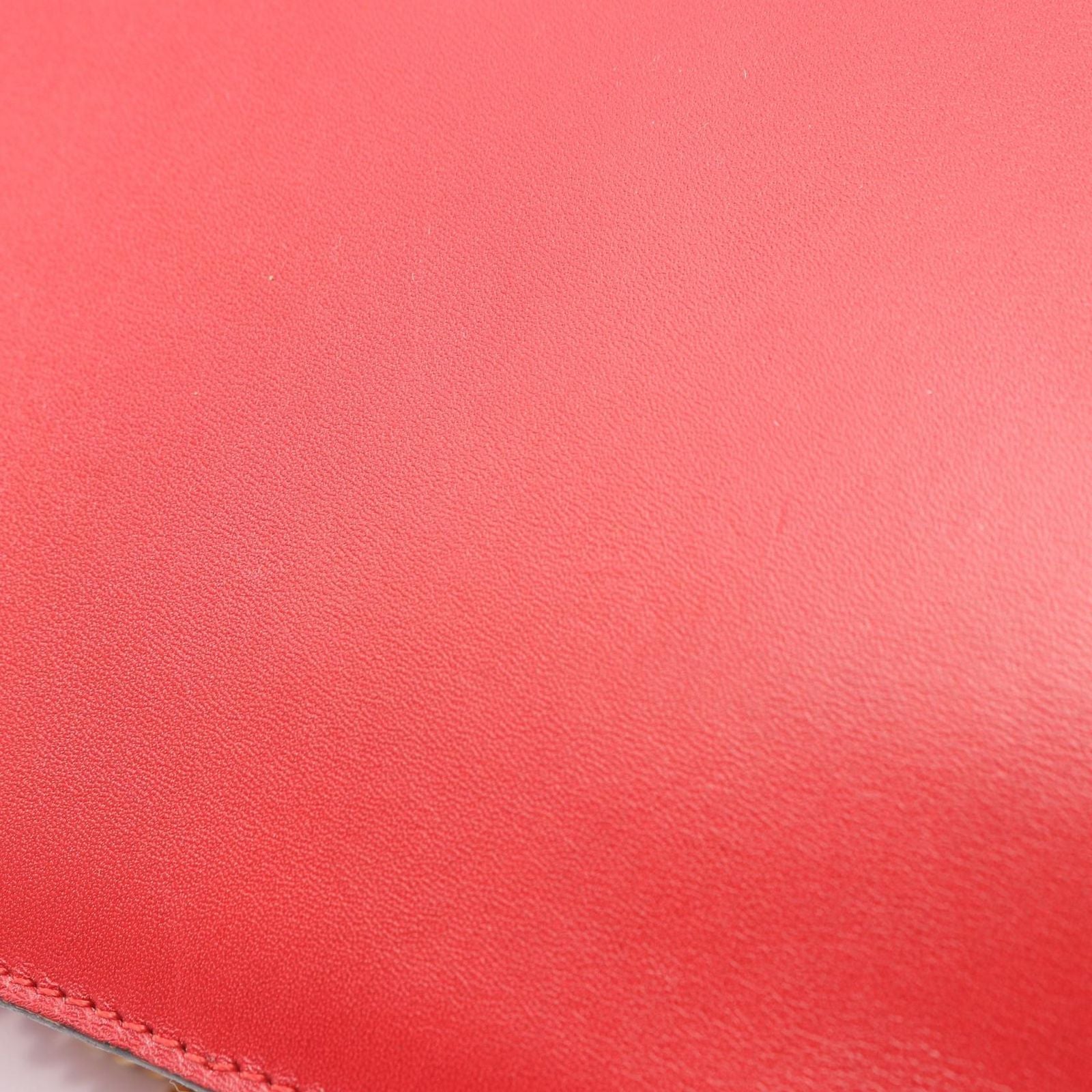 Dior Shoulder Bag CD Logo Red Leather Vintage Chain — view 9