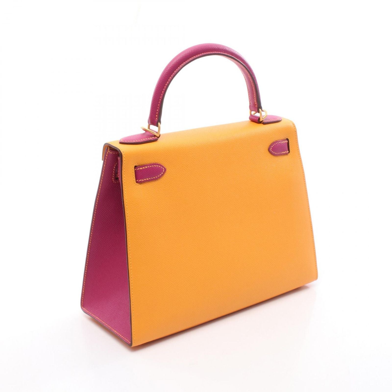 Hermes Handbag Kelly 28 Moutard Rose Purple — view 2