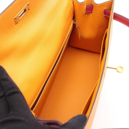 Hermes Handbag Kelly 28 Moutard Rose Purple — view 3