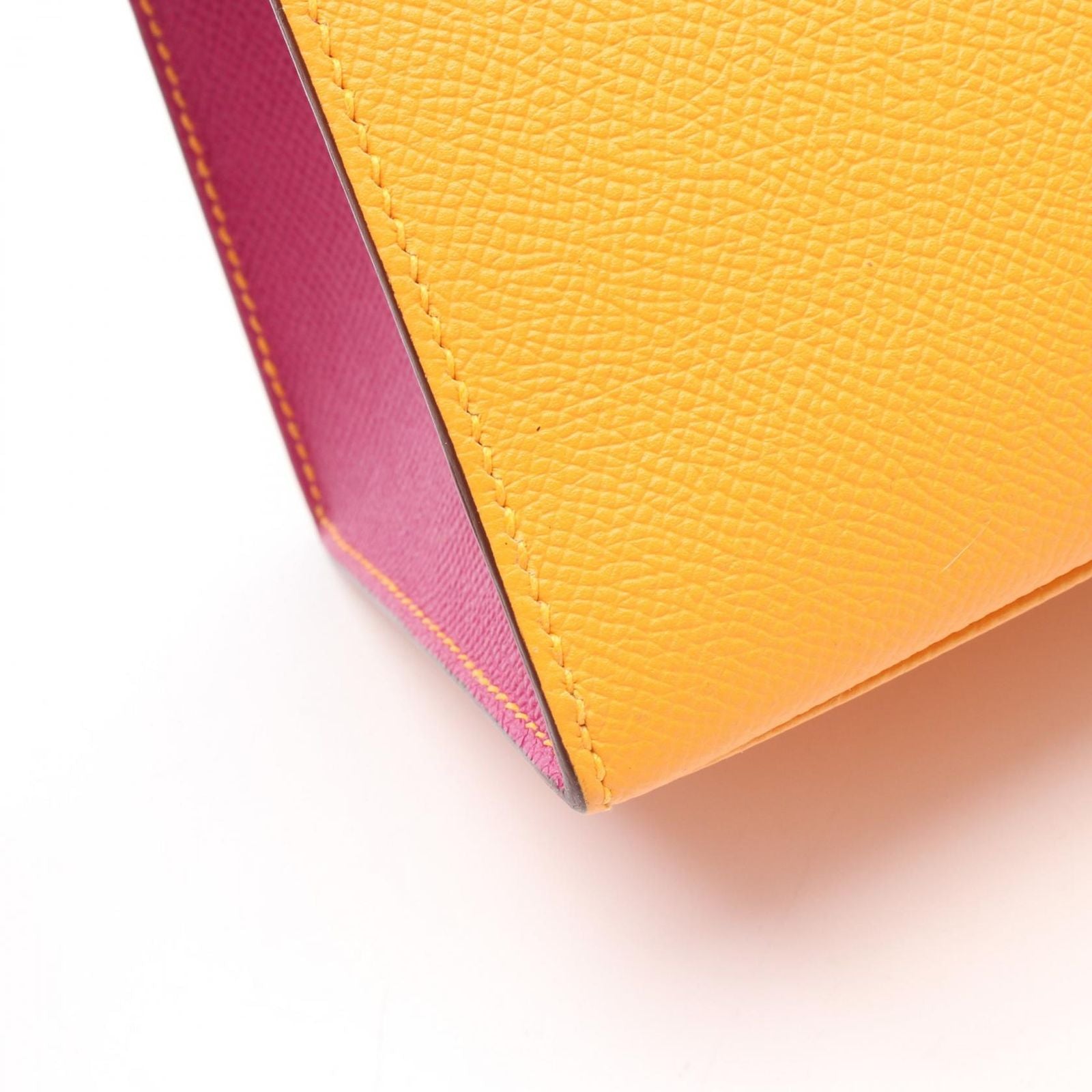 Hermes Handbag Kelly 28 Moutard Rose Purple — view 8