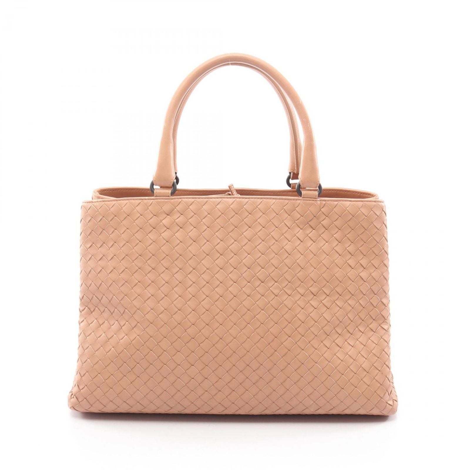 Bottega Veneta Tote Intrecciato Pink Beige Leather