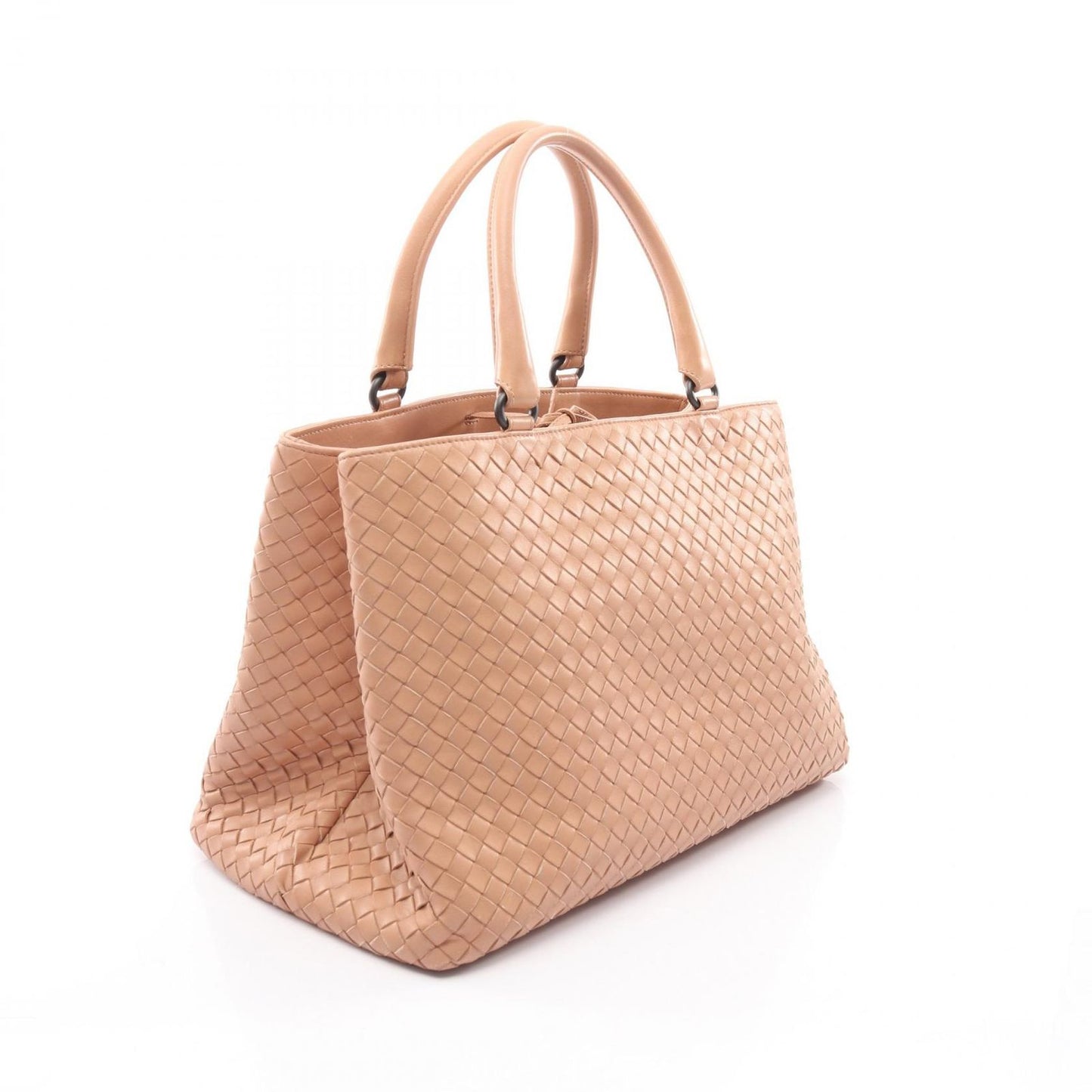 Bottega Veneta Tote Intrecciato Pink Beige Leather — view 2