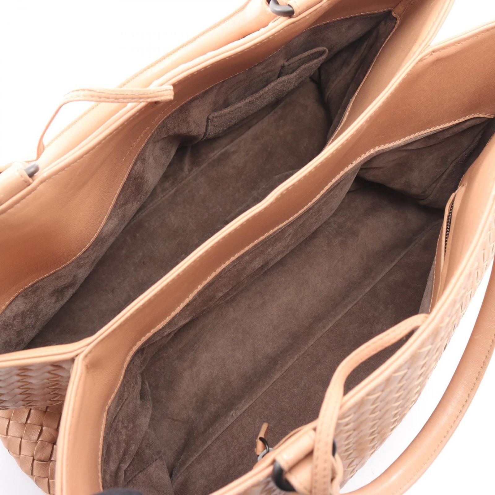 Bottega Veneta Tote Intrecciato Pink Beige Leather — view 3