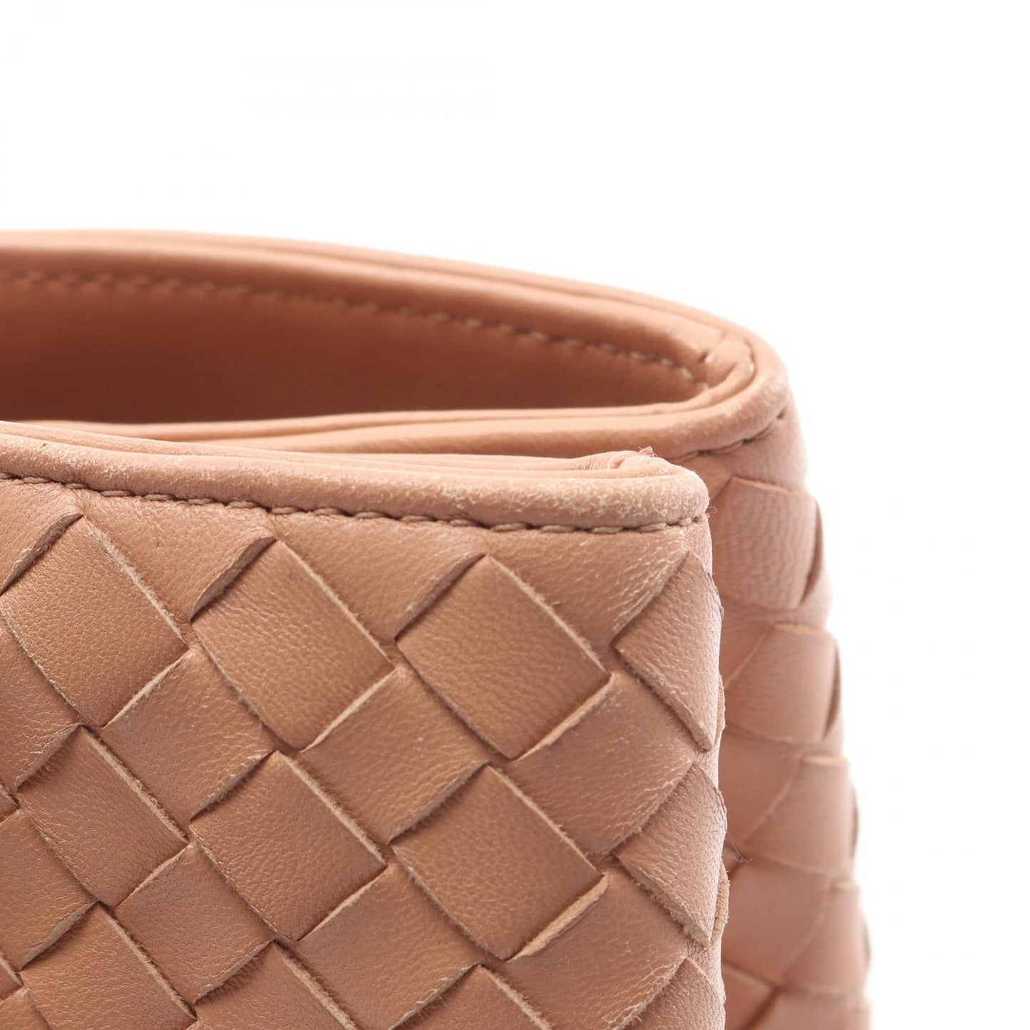 Bottega Veneta Tote Intrecciato Pink Beige Leather — view 8