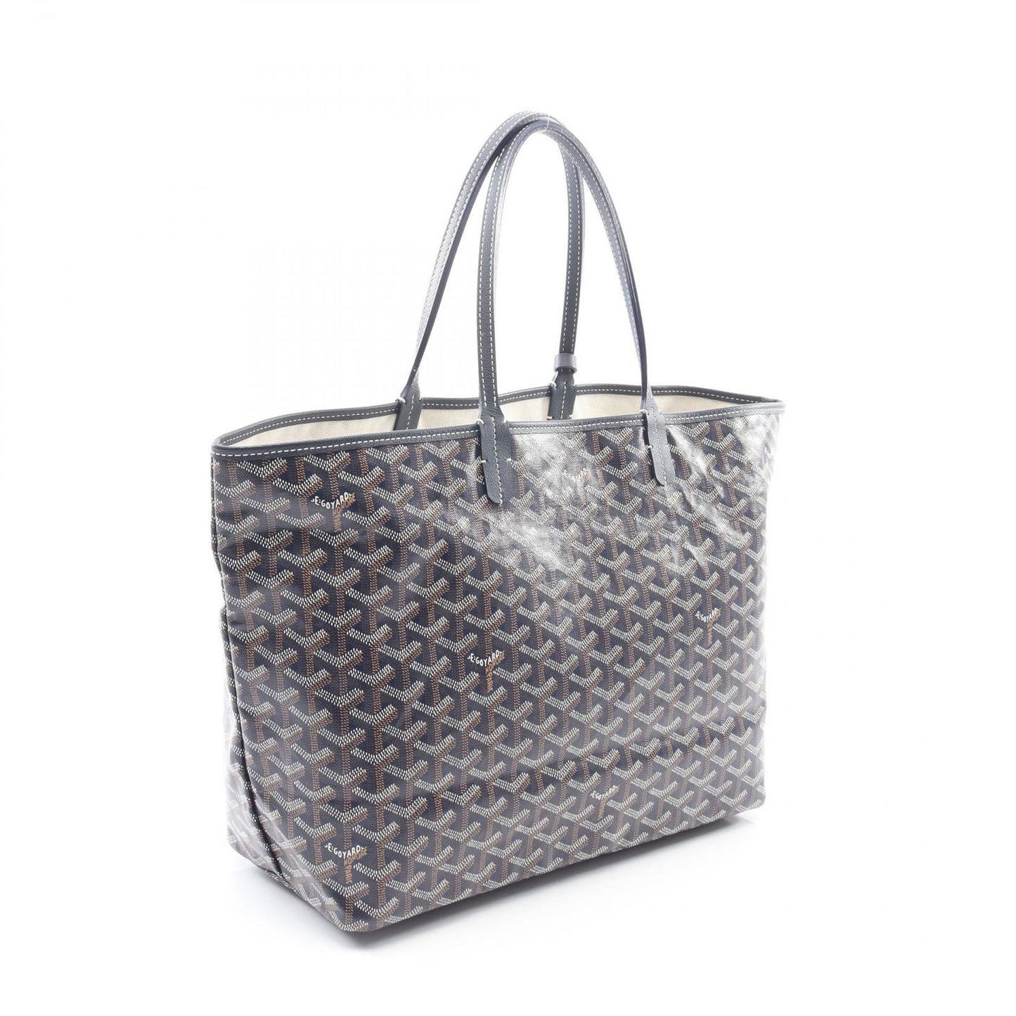 Goyard Tote Saint Louis PM Navy Canvas Leather — view 2