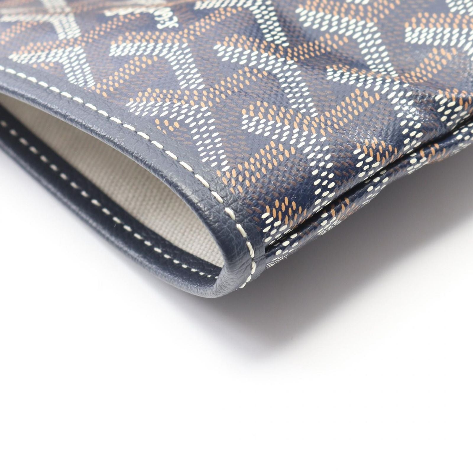 Goyard Tote Saint Louis PM Navy Canvas Leather — view 7