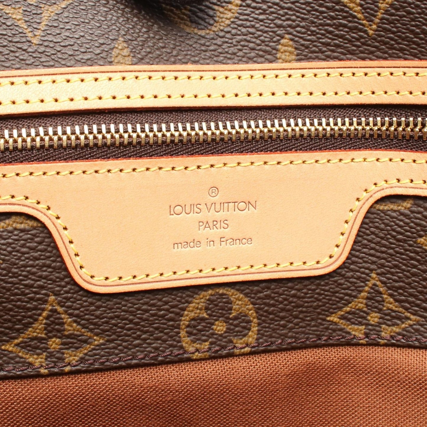 Louis Vuitton Tote Sac Shopping Canvas Leather — view 4