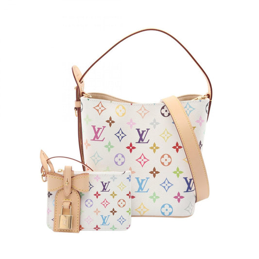 Louis Vuitton Handbag LV Tm All in BB Monogram Multicolor Blanc Canvas Leather