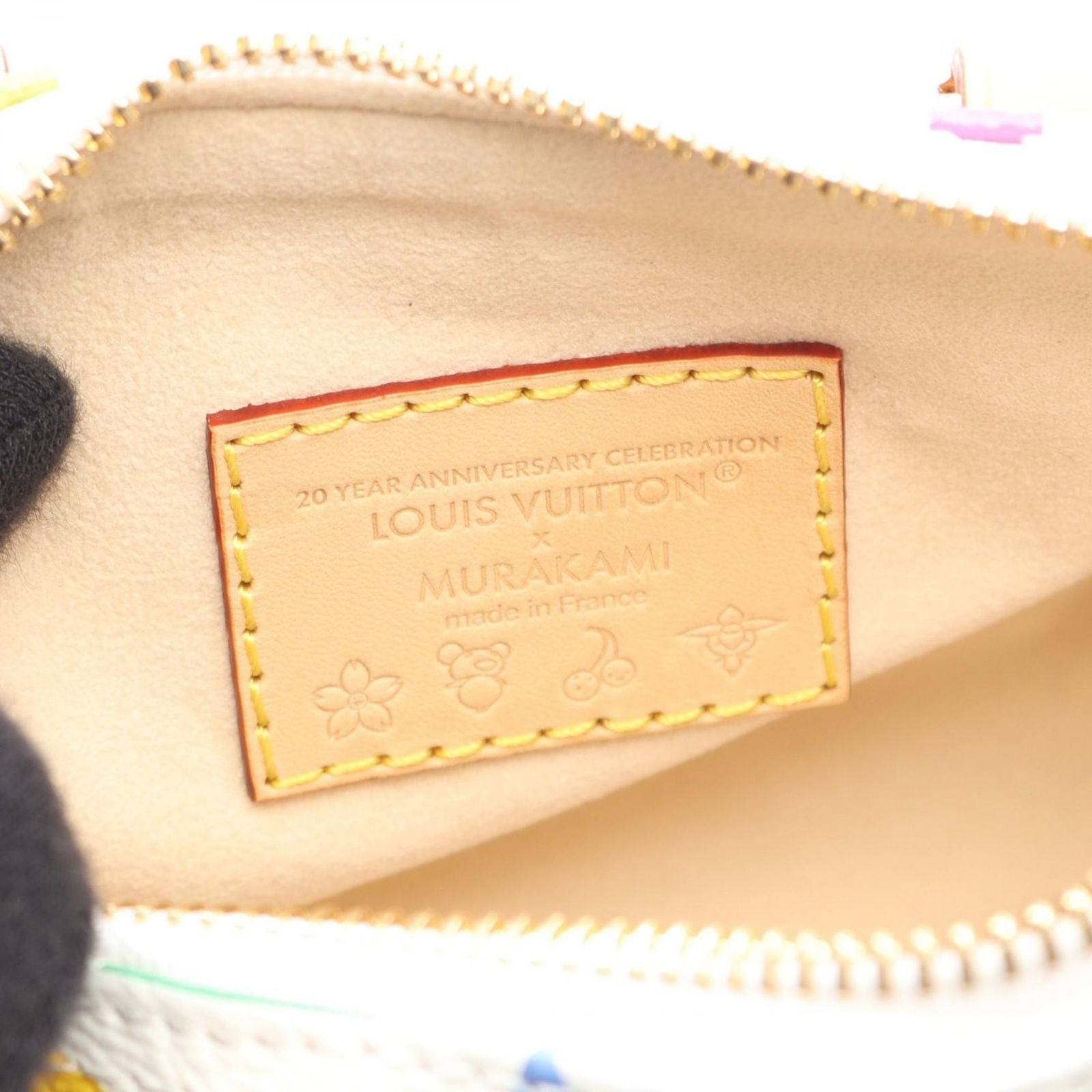 Louis Vuitton Handbag LV Tm Nano Speedy Monogram Multicolor Blanc Canvas Leather — view 4