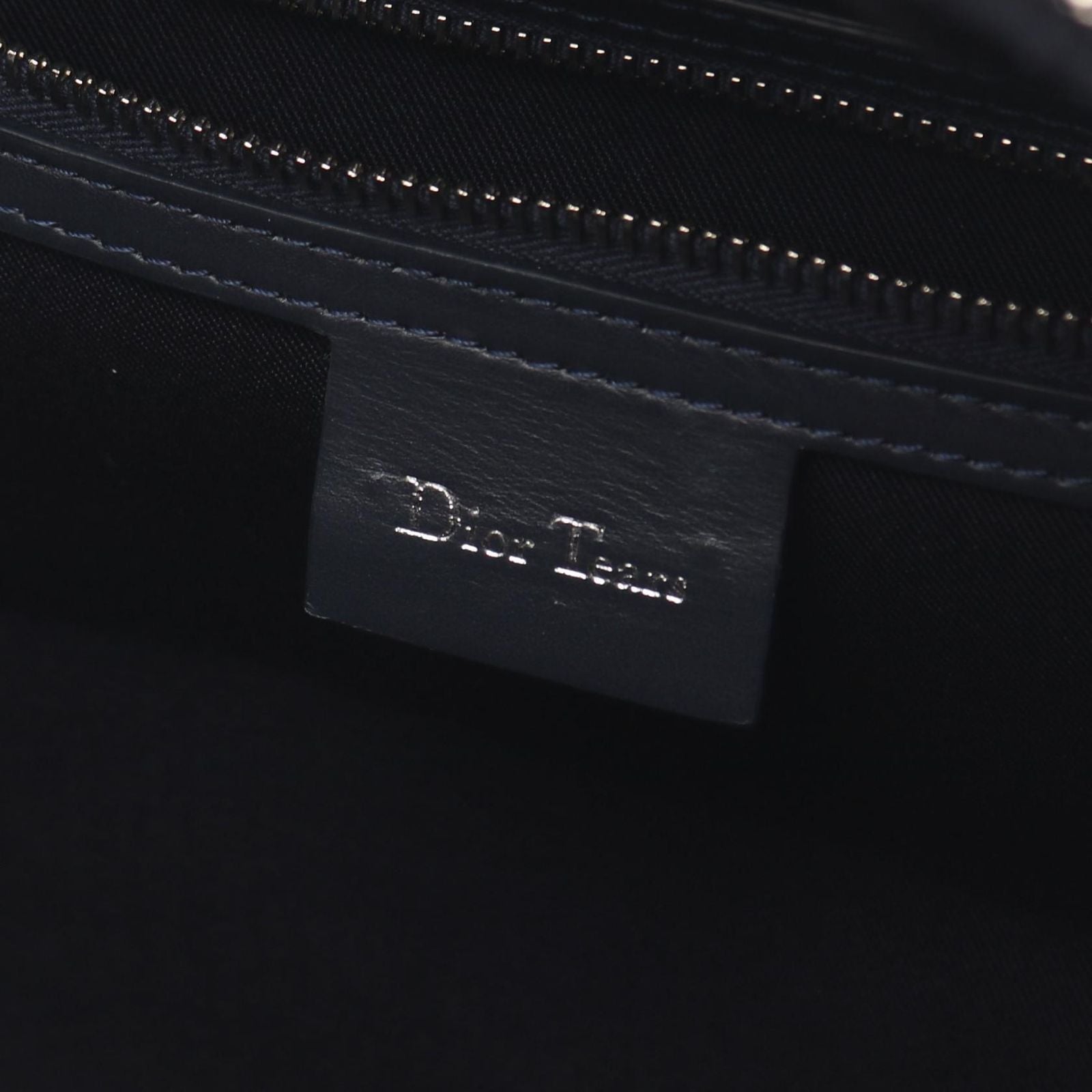 Dior Boston Bag Denim Tears Rango 50 Oblique Peace Sign Navy Canvas — view 4