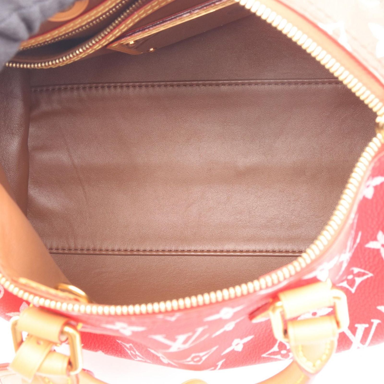 Louis Vuitton Handbag Speedy P9 Bandouliere 25 Rouge Canvas Leather — view 8