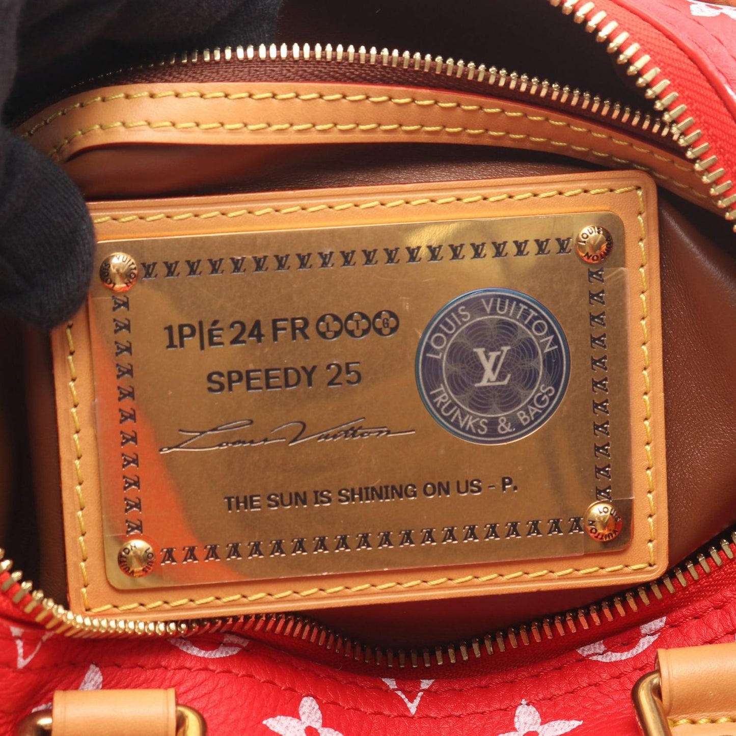 Louis Vuitton Handbag Speedy P9 Bandouliere 25 Rouge Canvas Leather — view 4