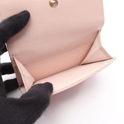 Chanel Trifold Wallet Quilted Baby Pink Caviar Leather — view 4