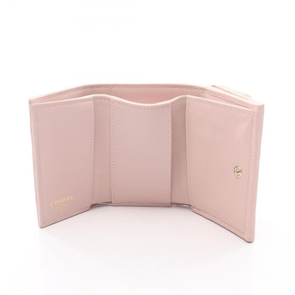 Chanel Trifold Wallet Quilted Baby Pink Caviar Leather — view 3