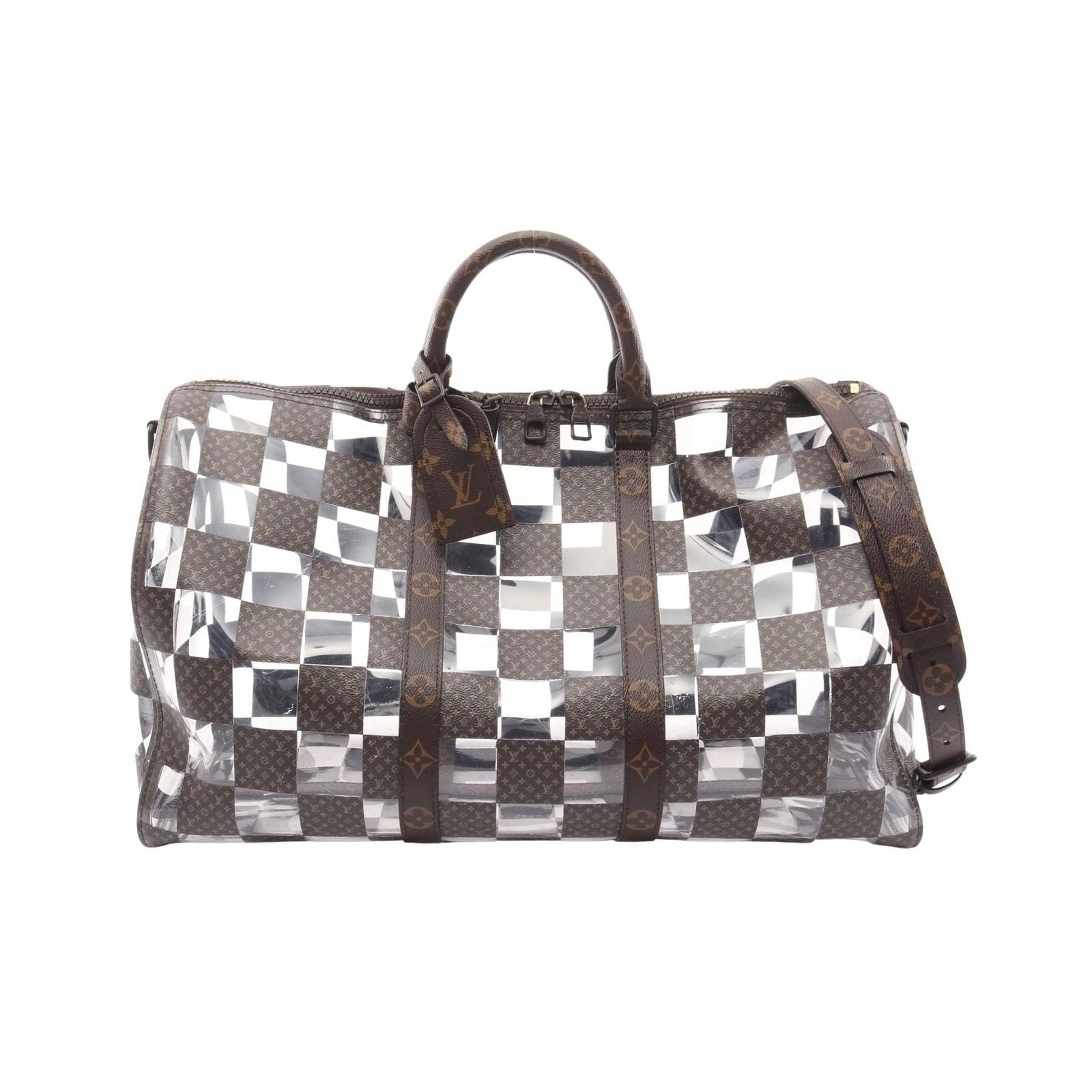 Louis Vuitton Boston Bag Keepall Bandouliere 50 Monogram Chess Canvas