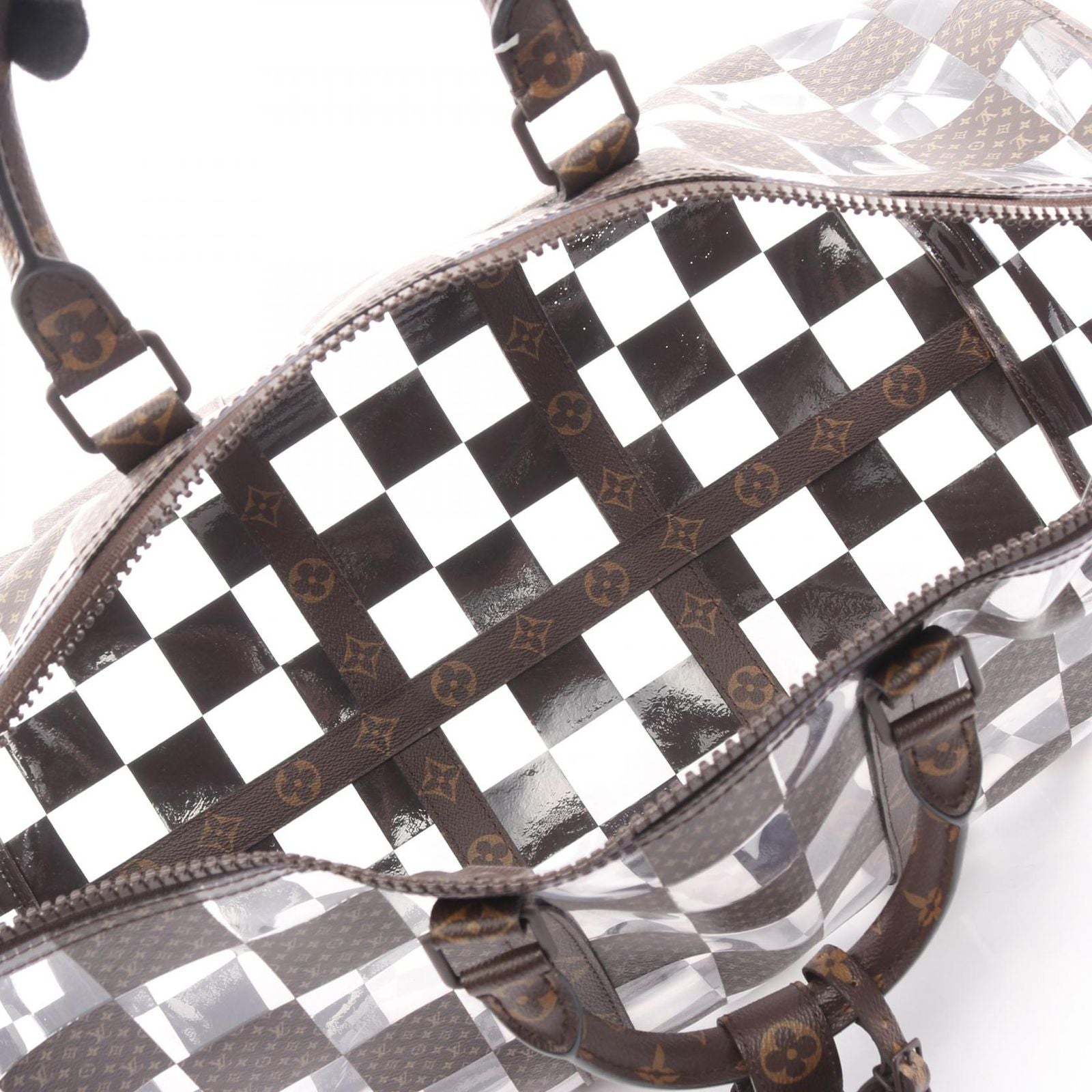 Louis Vuitton Boston Bag Keepall Bandouliere 50 Monogram Chess Canvas — view 3