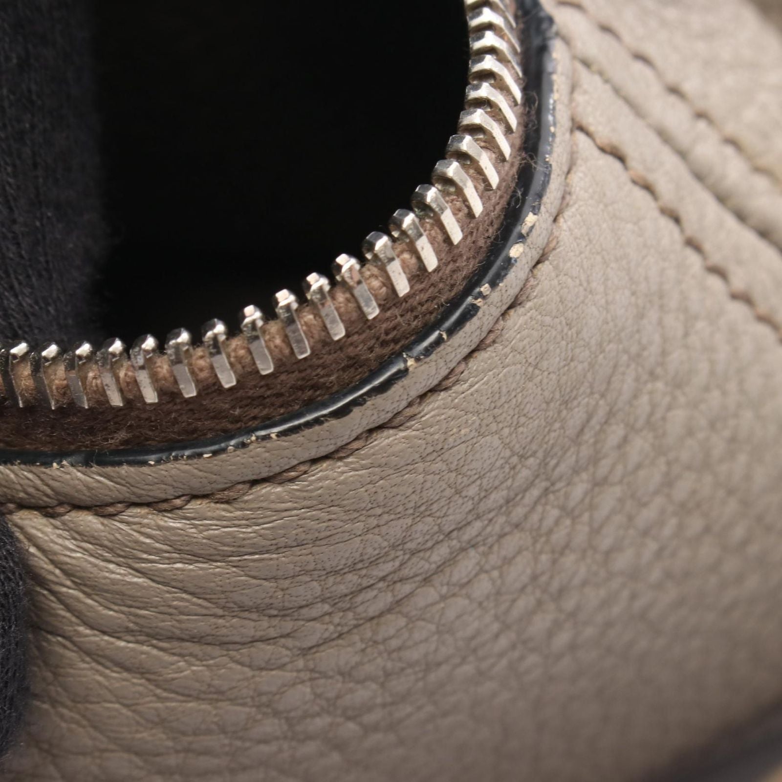 Prada Shoulder Bag Gray Leather — view 9