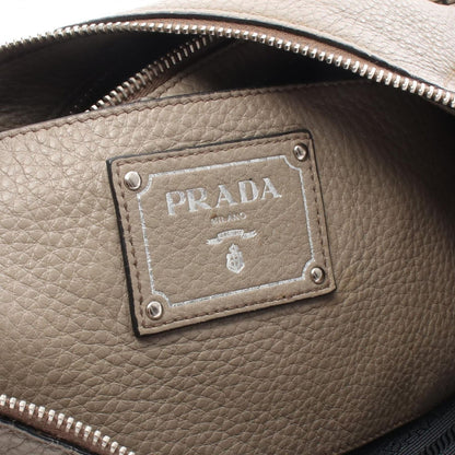 Prada Shoulder Bag Gray Leather — view 4