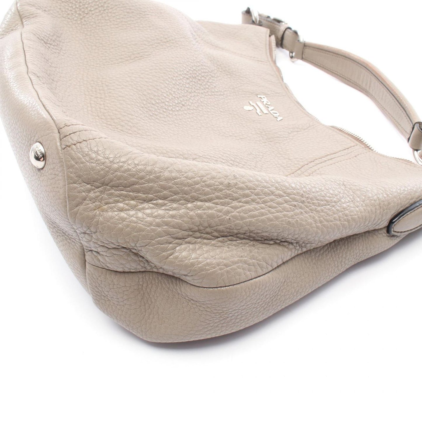 Prada Shoulder Bag Gray Leather — view 6