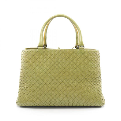 Bottega Veneta Tote Intrecciato Handbag Yellow Green Leather