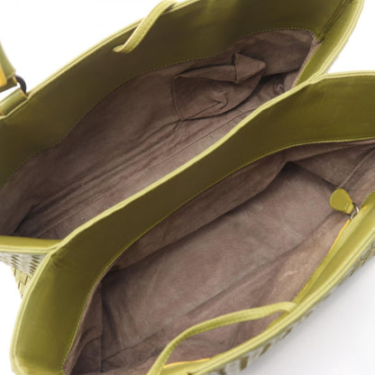 Bottega Veneta Tote Intrecciato Handbag Yellow Green Leather — view 3