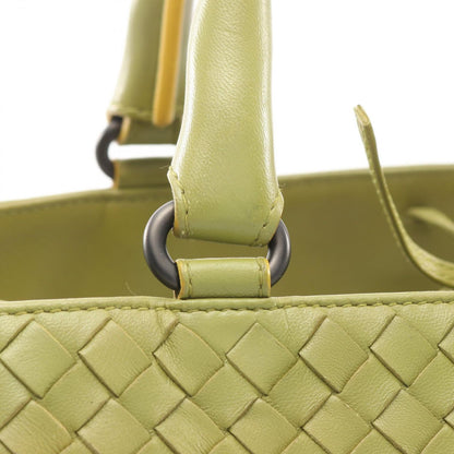 Bottega Veneta Tote Intrecciato Handbag Yellow Green Leather — view 7