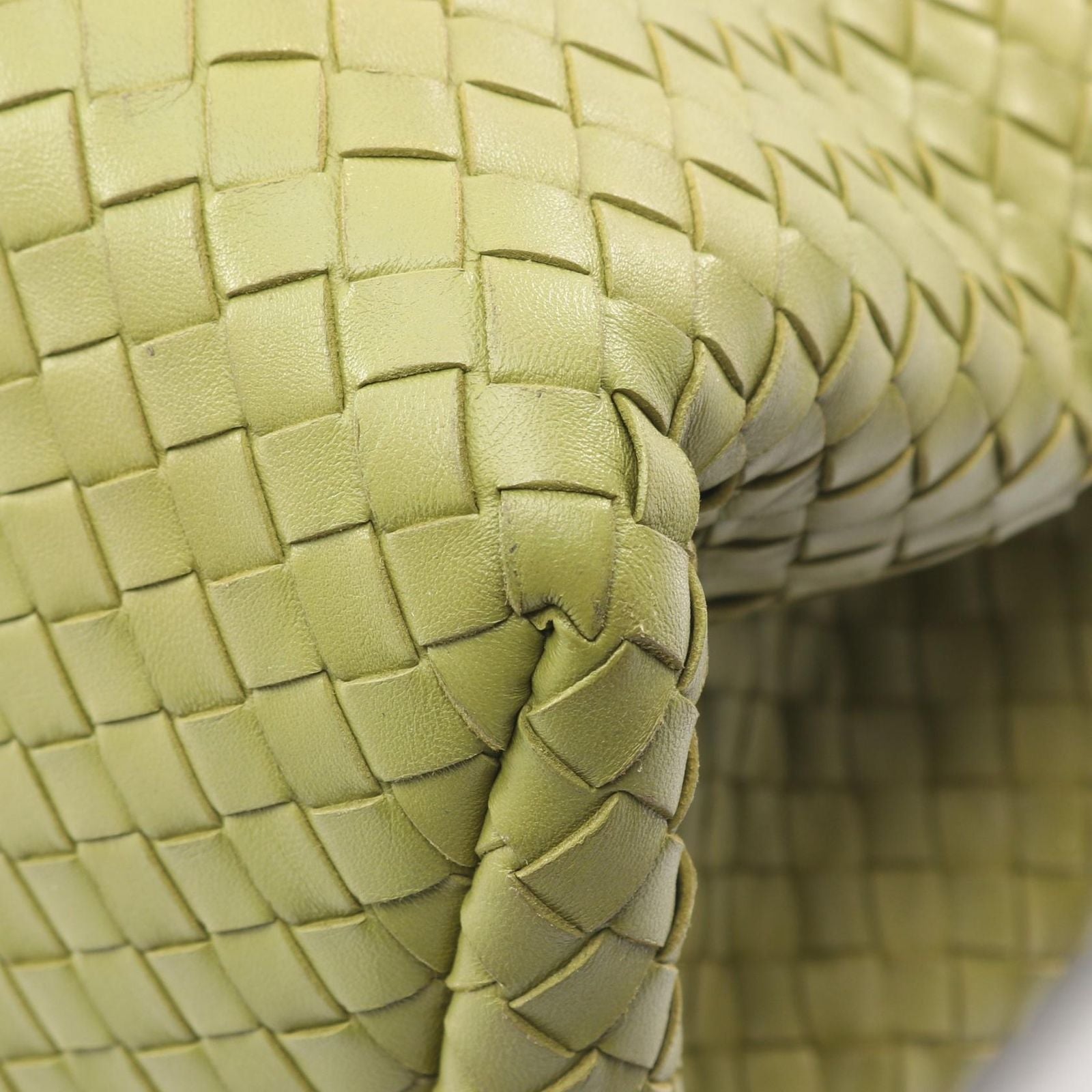Bottega Veneta Tote Intrecciato Handbag Yellow Green Leather — view 5