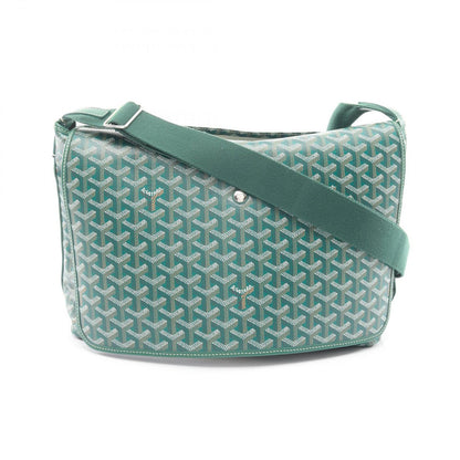 Goyard Shoulder Bag Capet Chien MM Green Canvas Leather