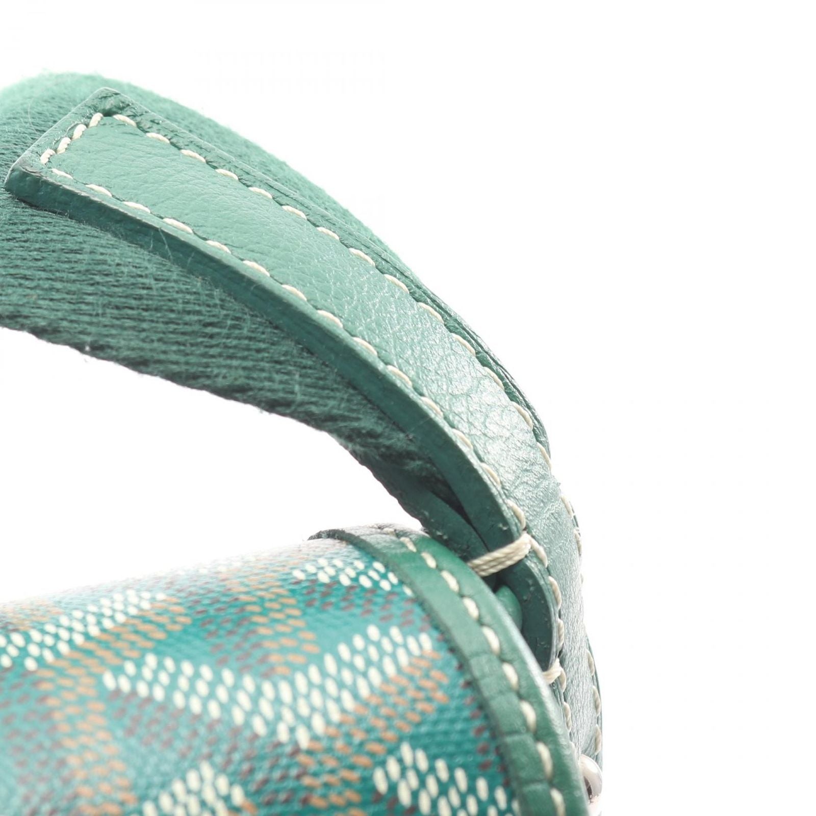 Goyard Shoulder Bag Capet Chien MM Green Canvas Leather — view 6