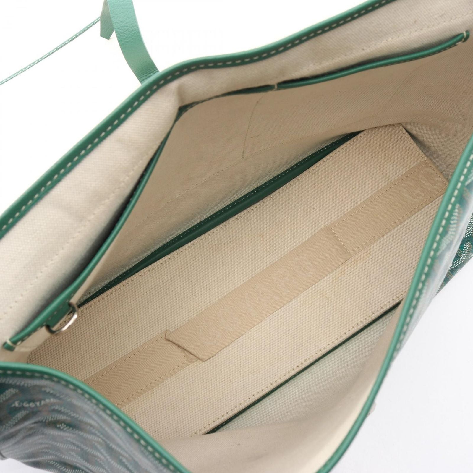 Goyard Shoulder Bag Capet Chien MM Green Canvas Leather — view 3