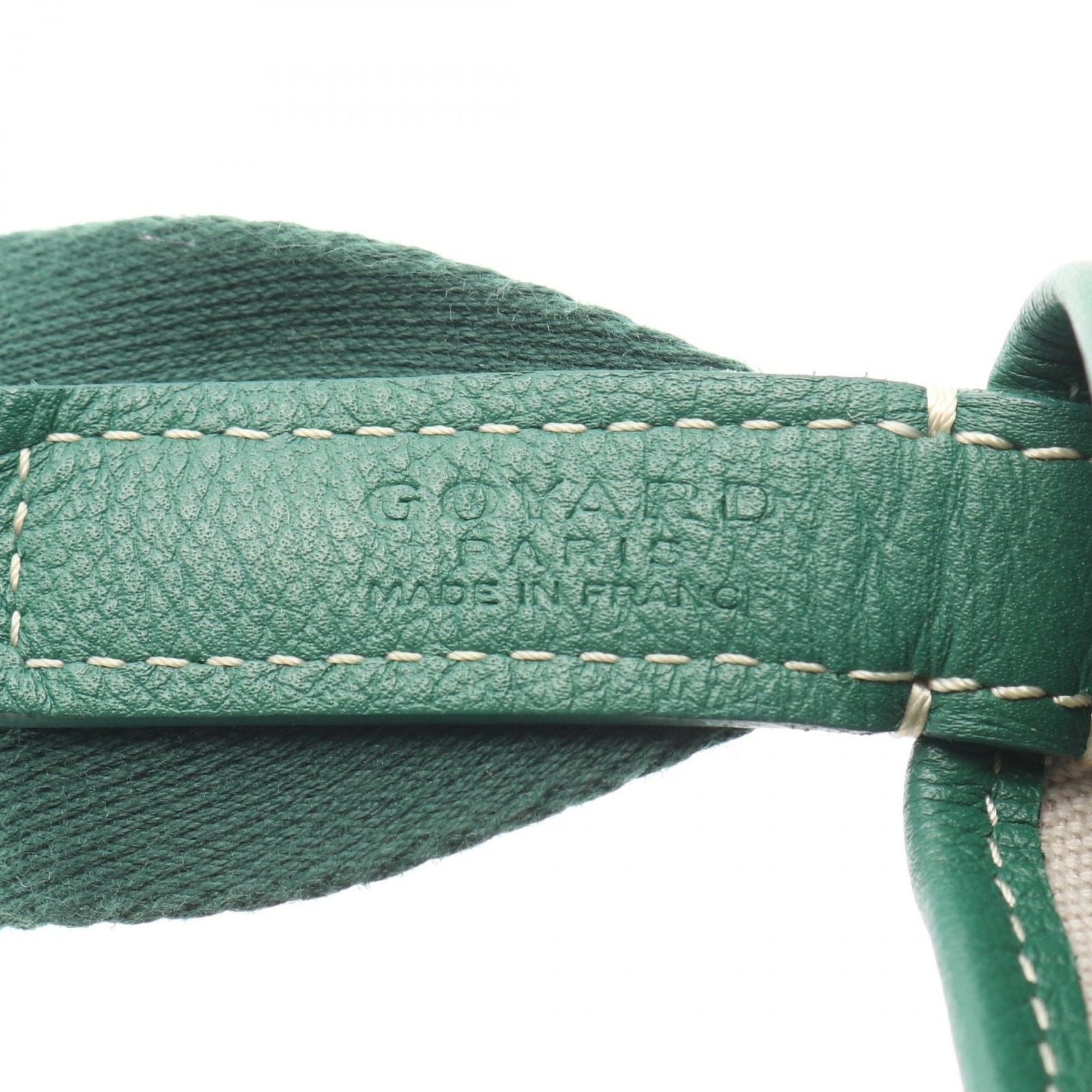 Goyard Shoulder Bag Capet Chien MM Green Canvas Leather — view 4