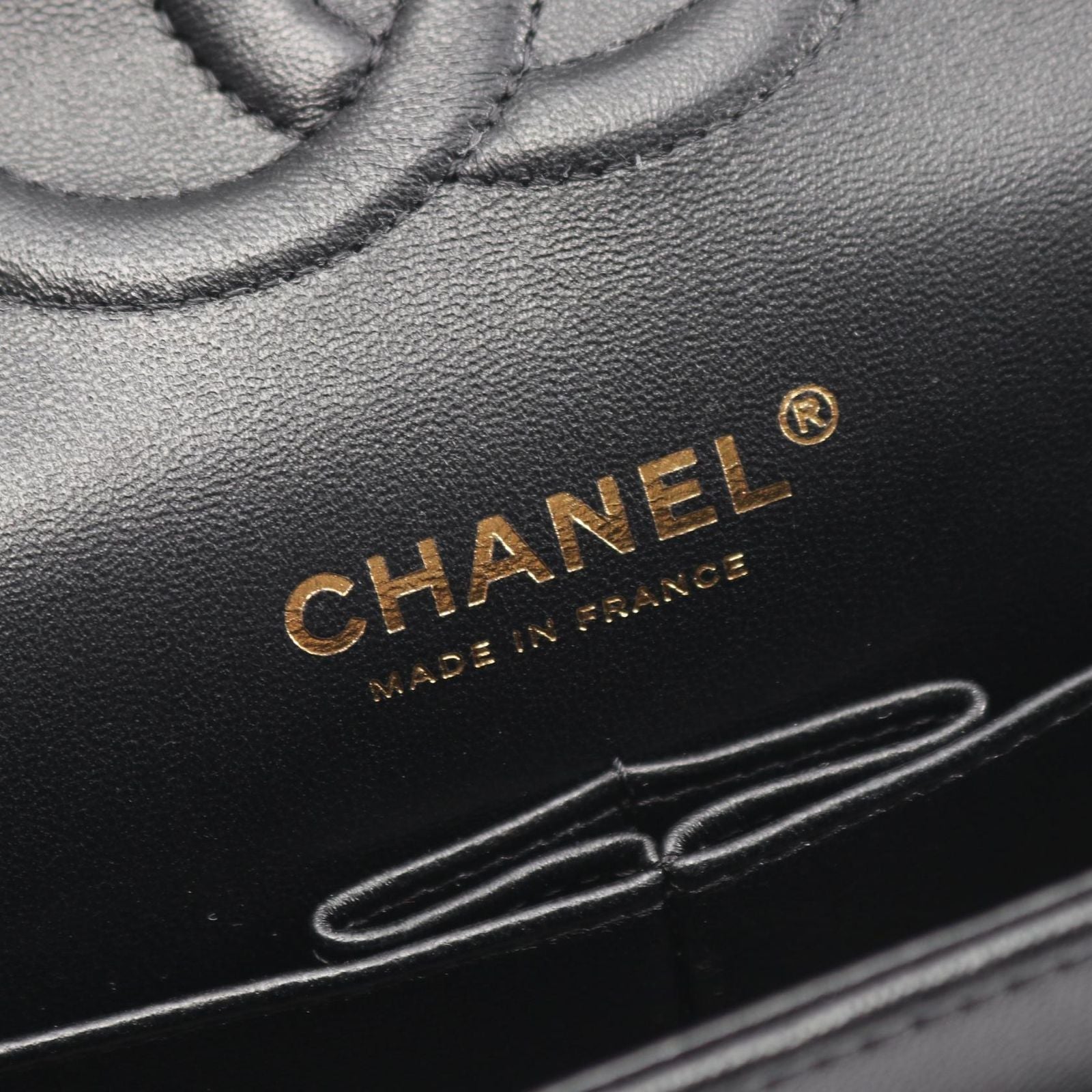 Chanel Shoulder Bag Quilted Double Flap Black Lambskin Chain — view 4