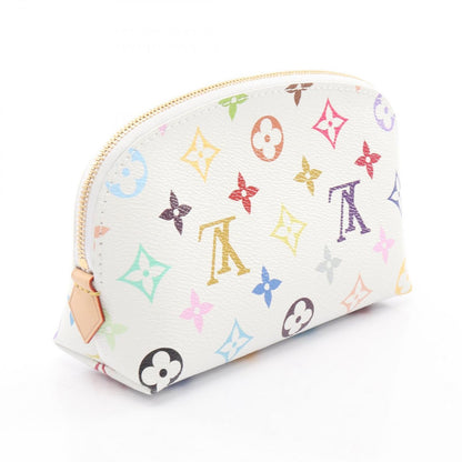 Louis Vuitton Pouch LV TM Pochette Cosmetic Monogram Multicolor Blanc Leather PM — view 2