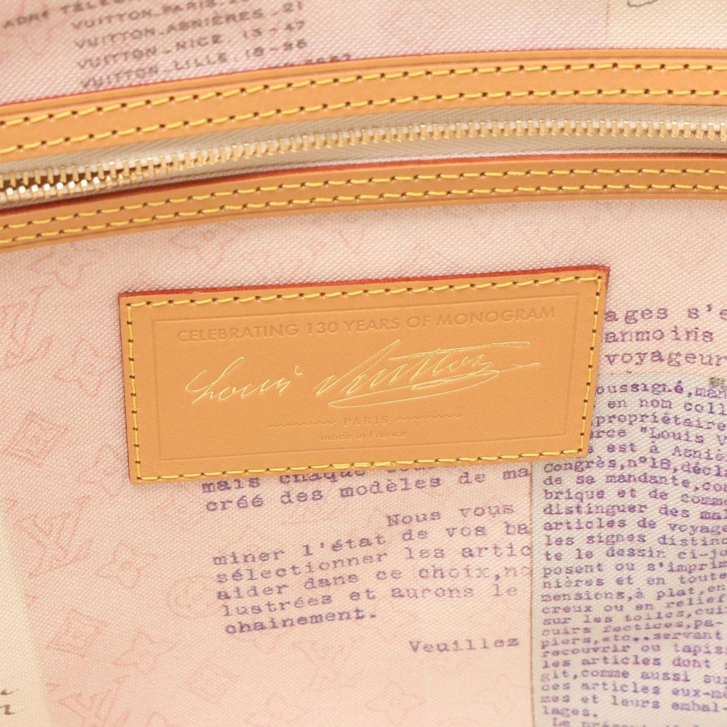 Louis Vuitton Tote Neverfull Inside Out MM Monogram Canvas Leather — view 4
