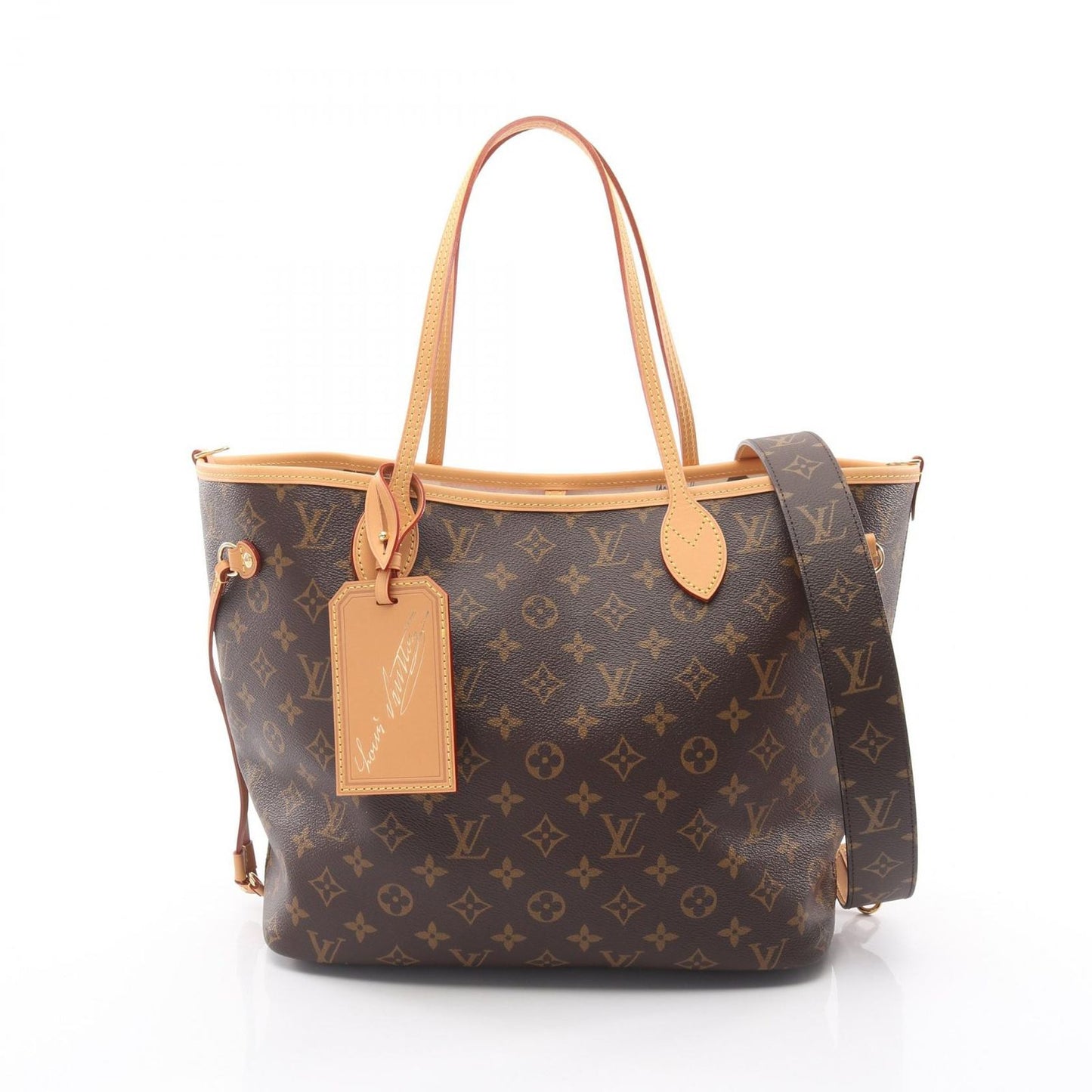 Louis Vuitton Tote Neverfull Inside Out MM Monogram Canvas Leather