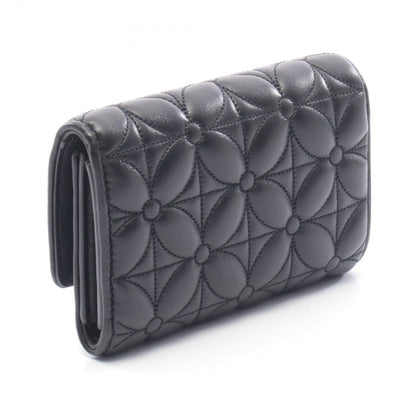 Louis Vuitton Trifold Wallet Portefeuille Capucines Compact Flower Quilted Noir — view 2