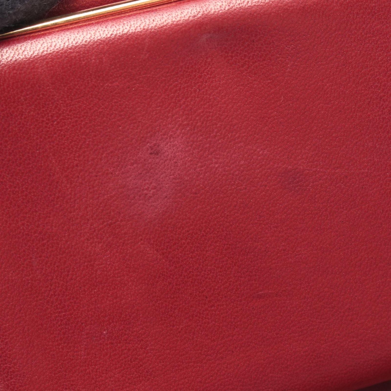 Chanel Hook Wallet CC Logo Red Leather Calf CC Clasp — view 7
