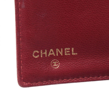 Chanel Hook Wallet CC Logo Red Leather Calf CC Clasp — view 5