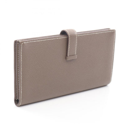 Hermes Bifold Wallet Bearn Souffle Etoupe Leather Calf — view 2