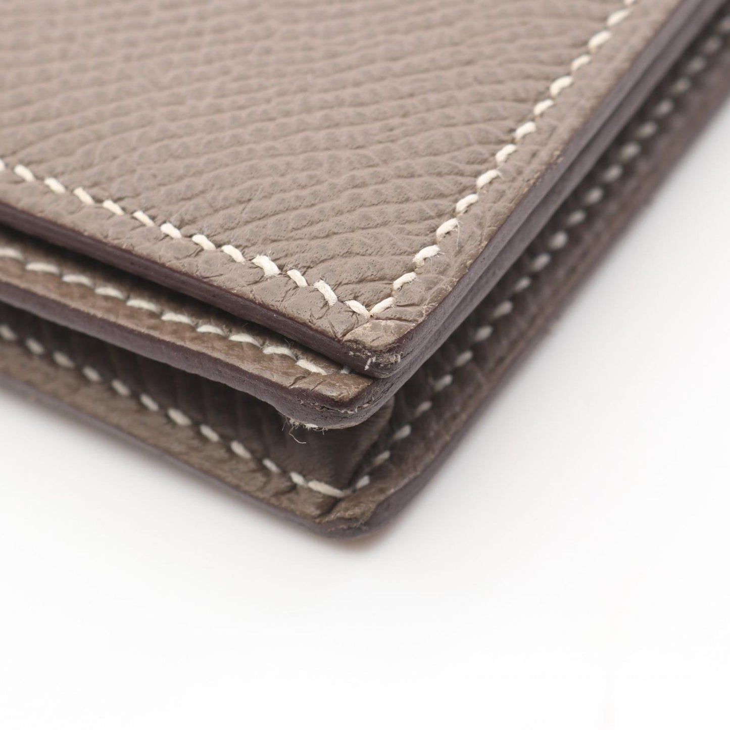 Hermes Bifold Wallet Bearn Souffle Etoupe Leather Calf — view 8