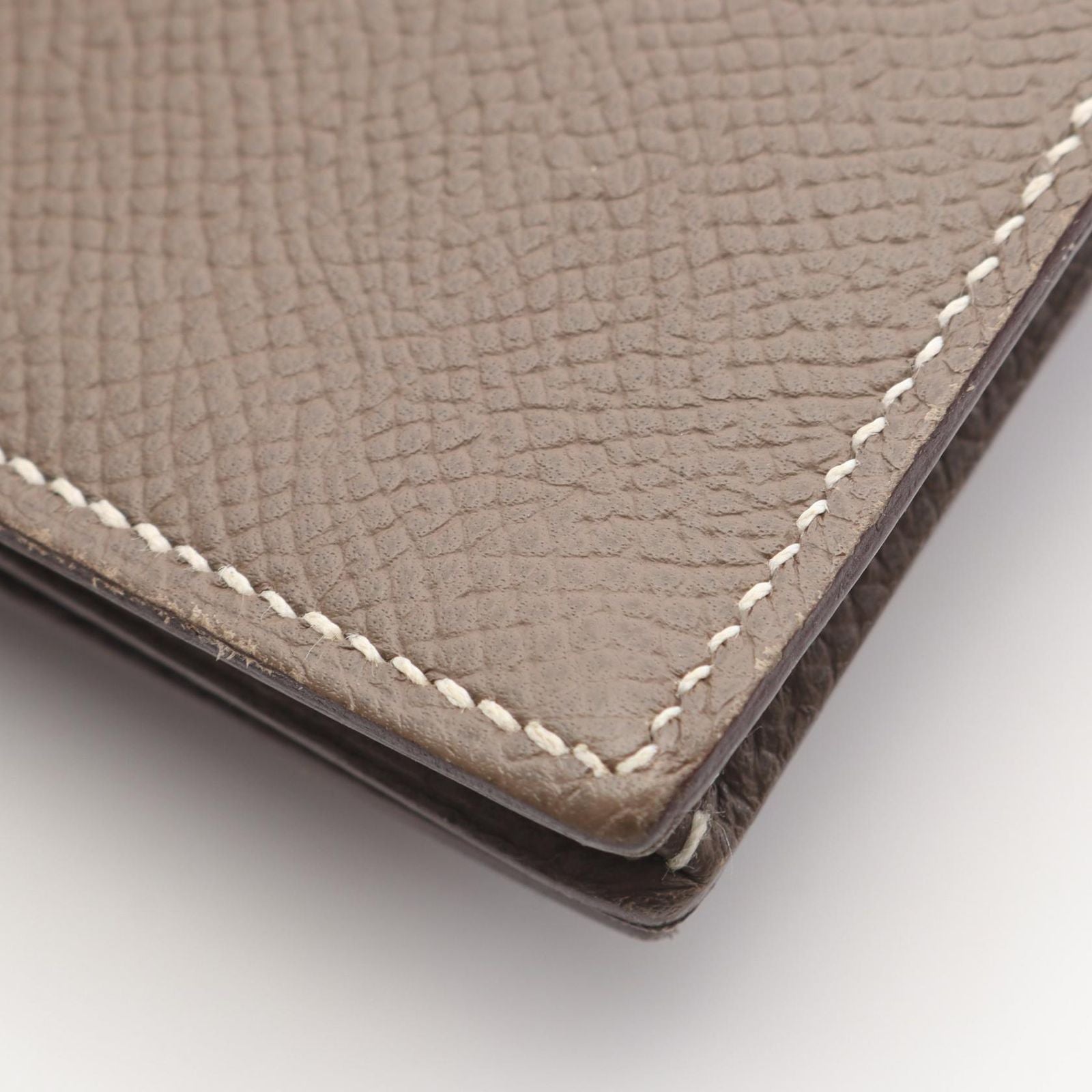 Hermes Bifold Wallet Bearn Souffle Etoupe Leather Calf — view 7