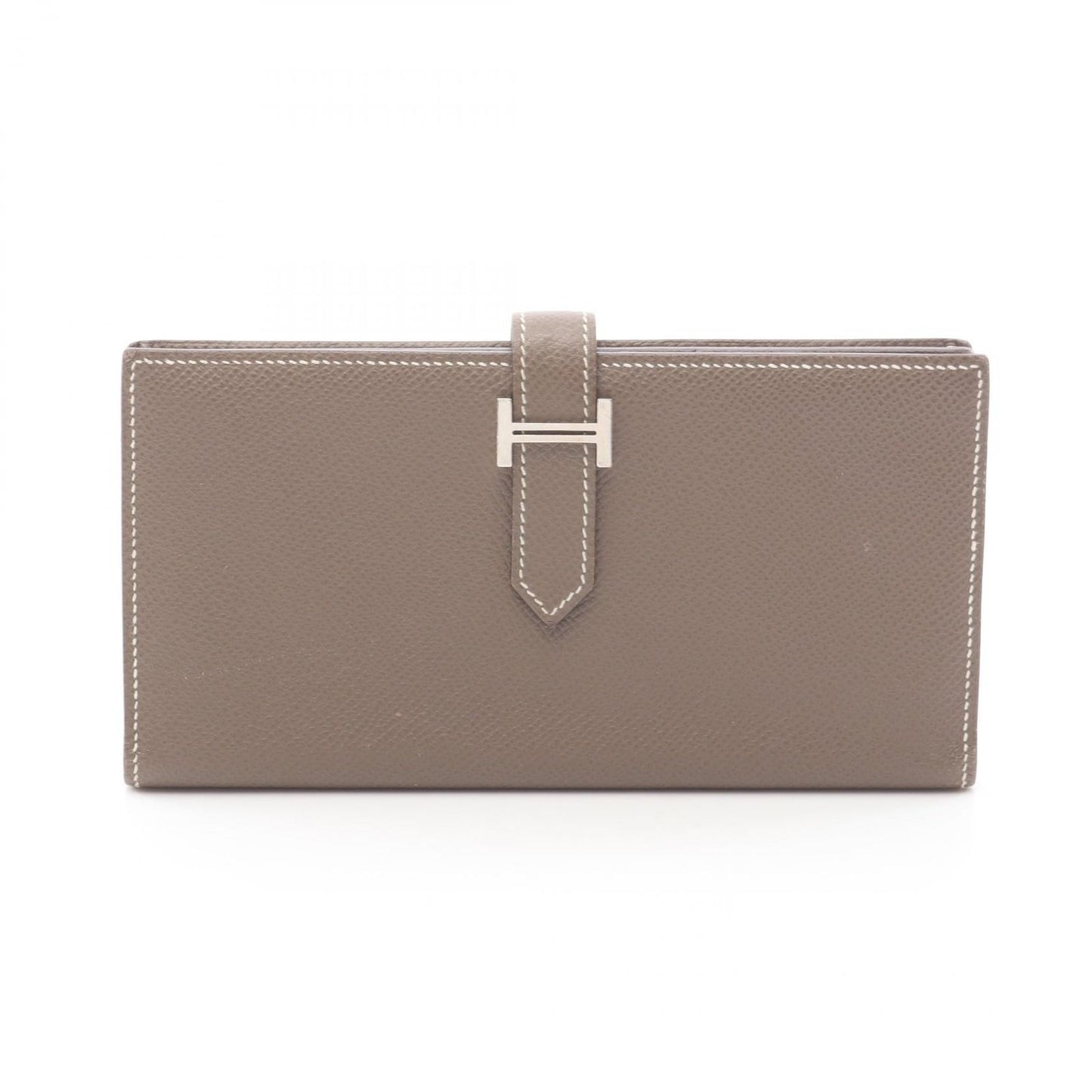 Hermes Bifold Wallet Bearn Souffle Etoupe Leather Calf